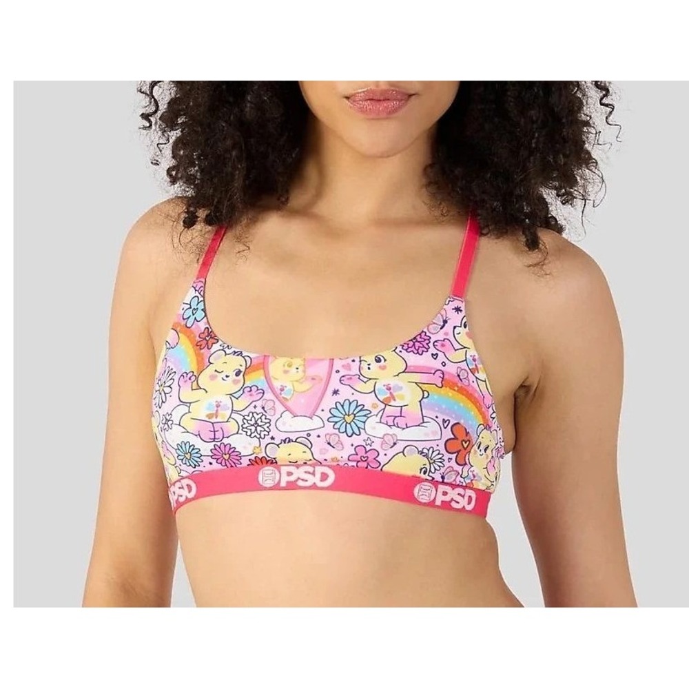 PSD x Care Bears Self Care Bralette Womens S Pink Nostalgic Y2K Kawaii NWT